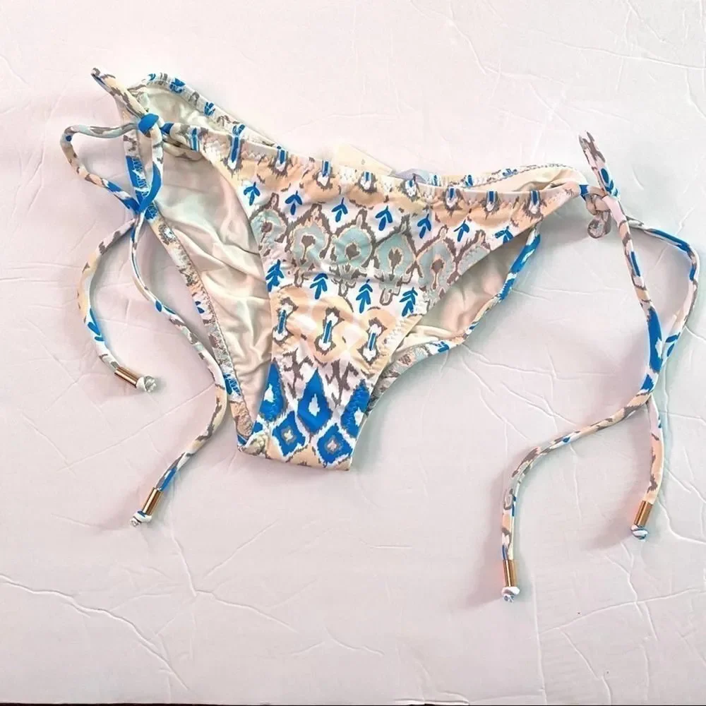 Eberjey Bleached Blues Kate Multi Swim Bikini L